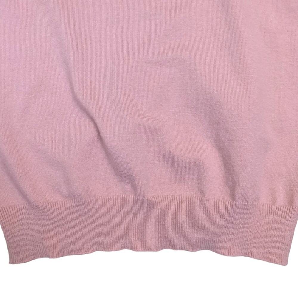 2/$30 Soft Light Pink Blush VNeck Long Sleeve Sweater Small Rose Feminine Preppy - Picture 5 of 9